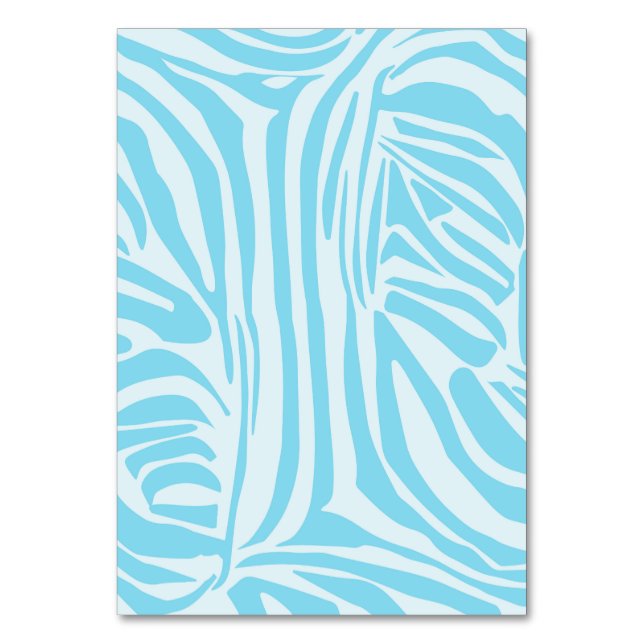 Numéro De Table Motif Zèbre Bleu (Par défaut)