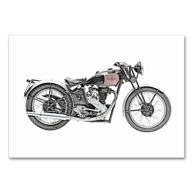 Numéro De Table Moto Excelsior Warrior 1938 (Devant)