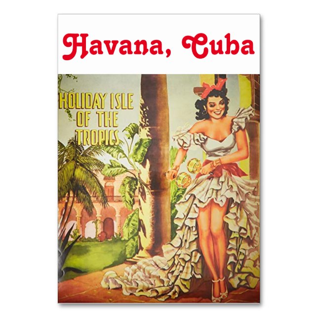 Numéro De Table Nappe vintage Havana nights (Par défaut)