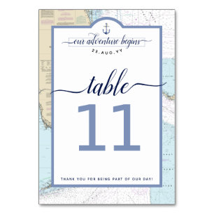 Numéro De Table #Nautical #Floride #Mariage