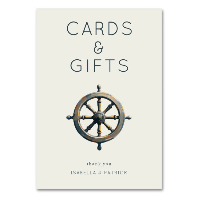 Numéro De Table Nautical Silver Realistic Ship's Wheel (Par défaut)