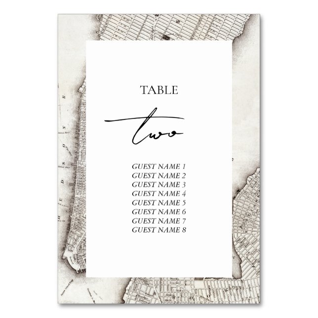 Numéro De Table New York City Destination Mariage NYC (Par défaut)