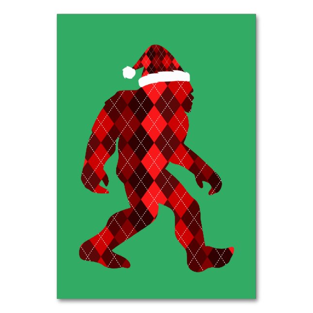 Numéro De Table Noël de Bigfoot - Noël drôle (Par défaut)