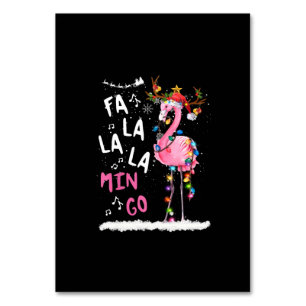 Numéro De Table Noël - Fa-La-La-Mingo Flamant rose avec Noël