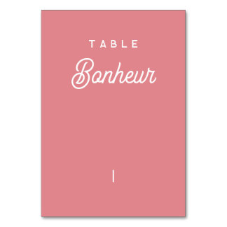 Numéro De Table Nom de table Colorus - Rose