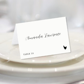 Numéro De Table Nom du script Poulet Repas Option Place Card