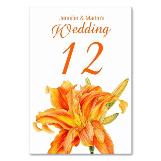 Numéro De Table Nombre de mariages floraux Hemerocallis diurnes (Par défaut)