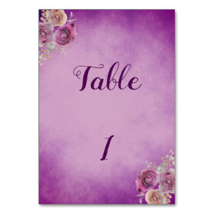 Numéro De Table Nombres de tables violettes jolies