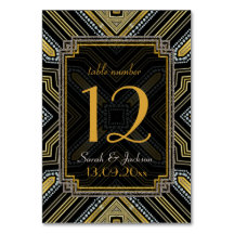 Noms d'hôtes Art Déco Gold Black