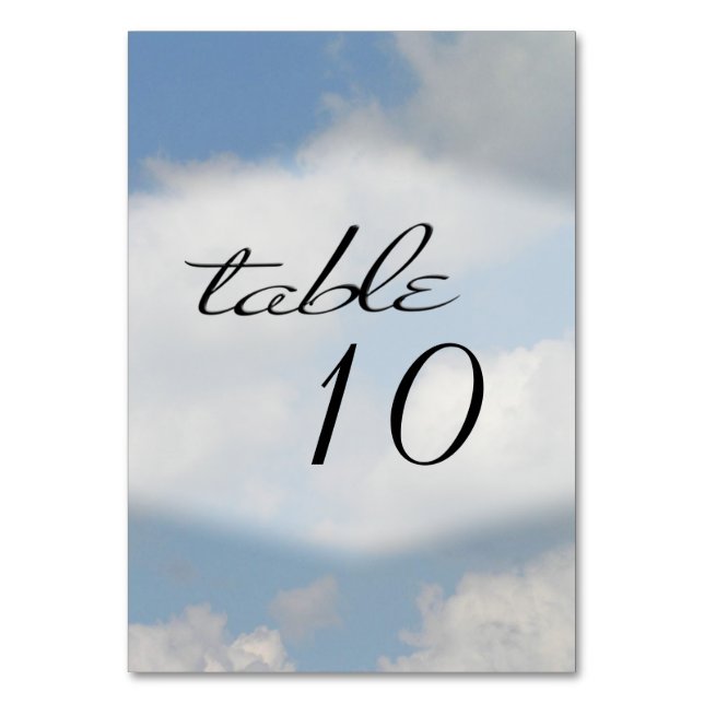 Numéro de table Nuages (Par défaut)