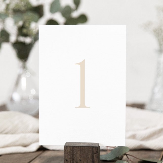 Numéro De Table Numéro de tableau beige (Créateur téléchargé)