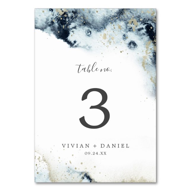 Numéro De Table Numéro de tableau de l'aquarelle de la marine Abst (Par défaut)