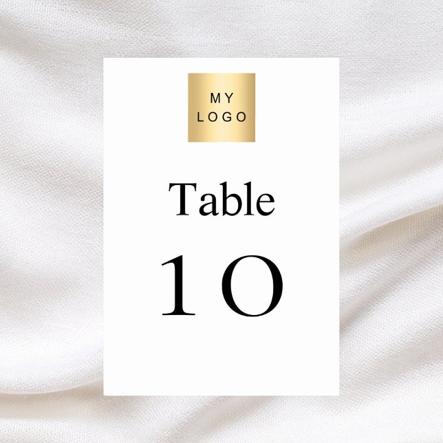 Numéro De Table Numéro de tableau du logo de l'entreprise noir (Créateur téléchargé)