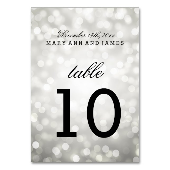 Numéro De Table Numéro de tableau Lumières de Parties scintillant  (Par défaut)