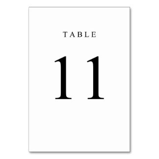 Numéro De Table Numéro de tableau simple - 11