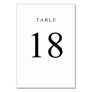 Numéro De Table Numéro de tableau simple - 18