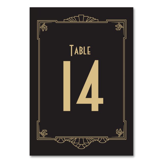 Numéro De Table Numéro de tableau Style Art Déco (Par défaut)