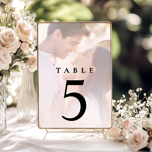 Numéro De Table Numéro du tableau de réception photo mariage (Créateur téléchargé)