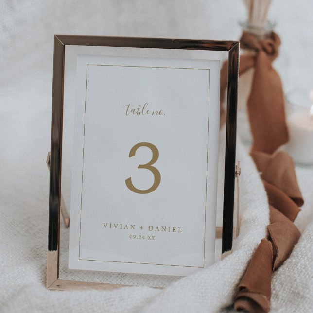 Numéro De Table Numéro minimal de table Gold (Créateur téléchargé)