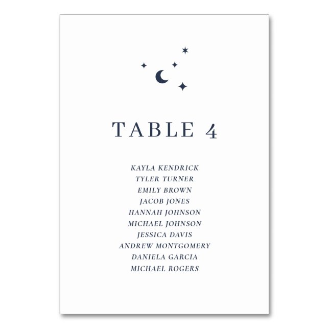 Numéro De Table Numéro simple de table céleste avec nom d'hôte (Par défaut)