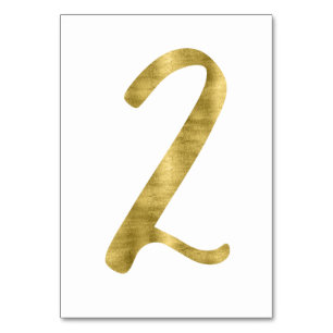 Numéro De Table Numéros de tableau avec effet de l'huile d'or numé