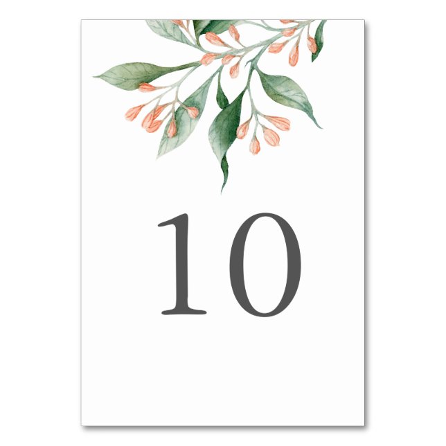 Numéro De Table Numéros de tableau botanique simples et élégants (Par défaut)