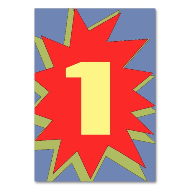 Numéro De Table Numéros de tableau comique Superhero (Par défaut)
