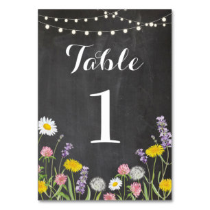 Numéro De Table Numéros de tableau Fleurs sauvages Mariages Marque