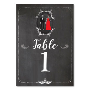 Numéro De Table Numéros de tableau Mariage Skeleton Skulls Rustic 
