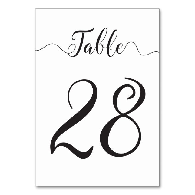 Numéro De Table Numéros de tableau noir (Par défaut)