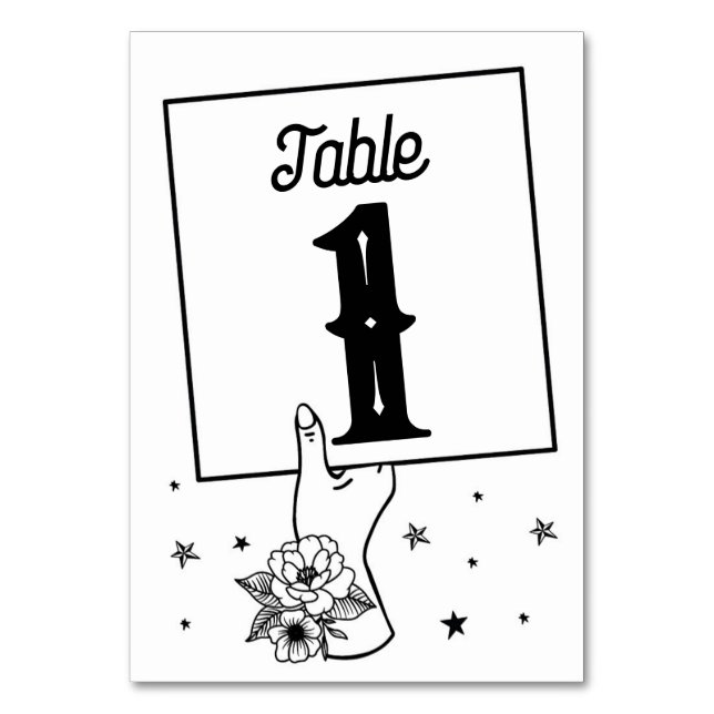 Numéro De Table Numéros de tableau Roche de tatouage traditionnell (Par défaut)