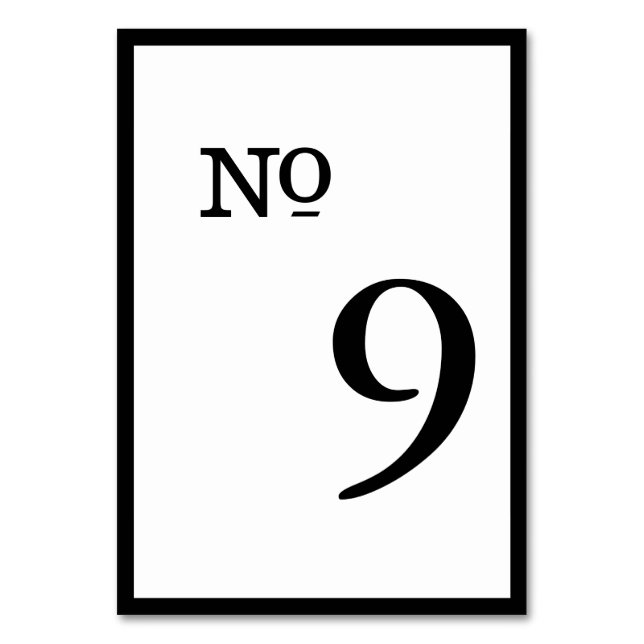 Numéro De Table Numéros de tableau simples des Mariages frontalier (Par défaut)