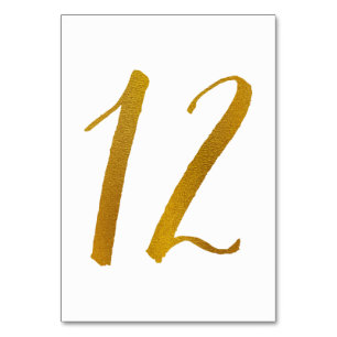 Numéro De Table Numéros de tableau - Typographie Décontractée des
