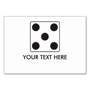 Numéro De Table Numéros DICE pips 5 + votre texte