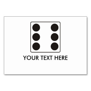Numéro De Table Numéros DICE pips 6 + votre texte
