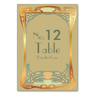 Numéro De Table Numéros inspirés des portails Art Déco vintages