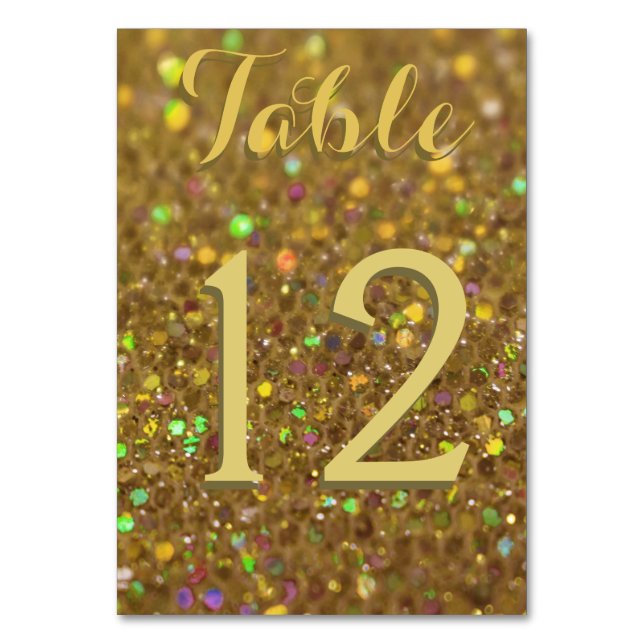 Numéro De Table Oeuvre d'apparence Parties scintillant or (Par défaut)