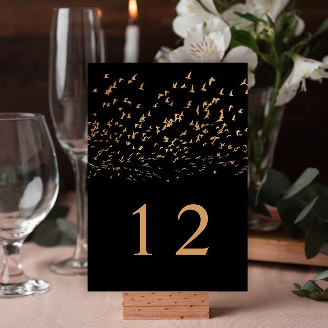 Numéro De Table Oiseaux élégants d'un Mariage de plume (Créateur téléchargé)