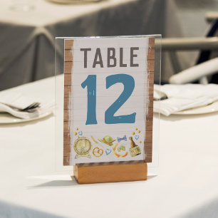 Numéro De Table Oktoberfest Mariage et fête Bière bavaroise rustiq