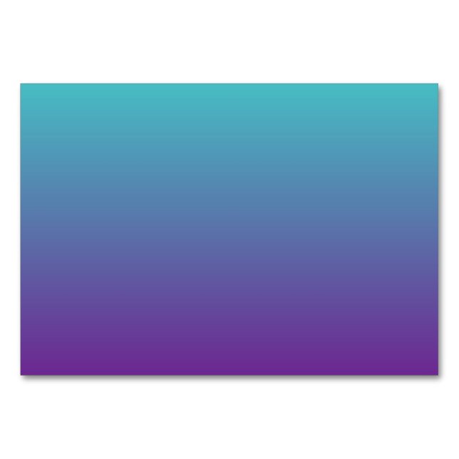 Numéro De Table Ombre violette turquoise (Devant)