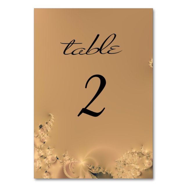 Numéro de table or antique élégant (Par défaut)
