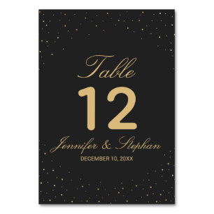 Numéro De Table Or chic moderne Speckled sur des chiffres de table