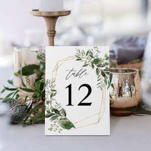 Numéro de table or feuille & Eucalyptus