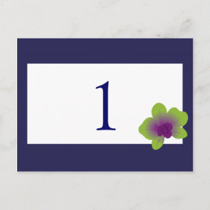 Numéro de table orchidée