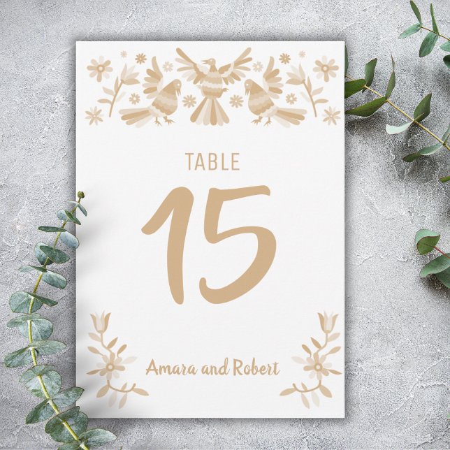 Numéro de table Otomi beige (Créateur téléchargé)