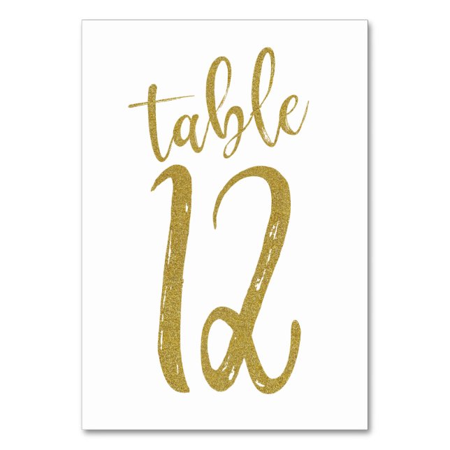 Numéro de table pailleté or 12 (Par défaut)