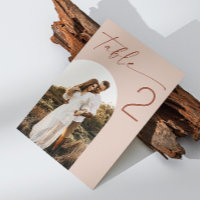 Pale Blush Script Mariage | Élégante Photo d'Arche