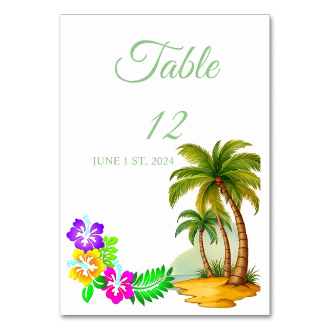 Numéro De Table Palmier Tropical Thunder_Cove  (Par défaut)