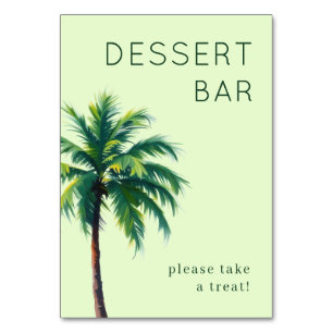 Numéro De Table Palmier Tropical Vert Joyeux