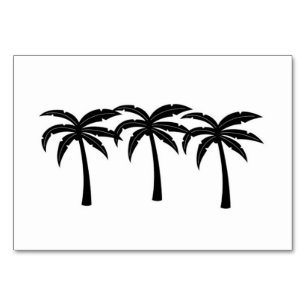 Numéro De Table Palmiers tropicaux